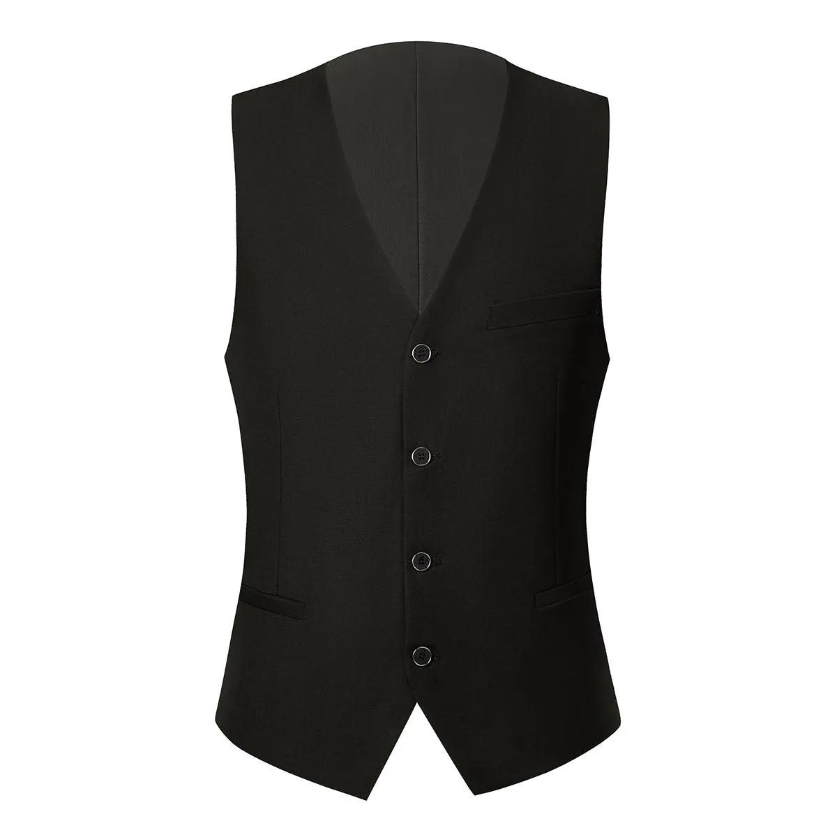 3-Piece One Button Suit Slim Fit Black Suit