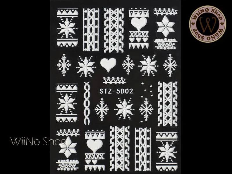 3D Sweater Adhesive Nail Art Sticker - 1 pc (STZ-5D02)