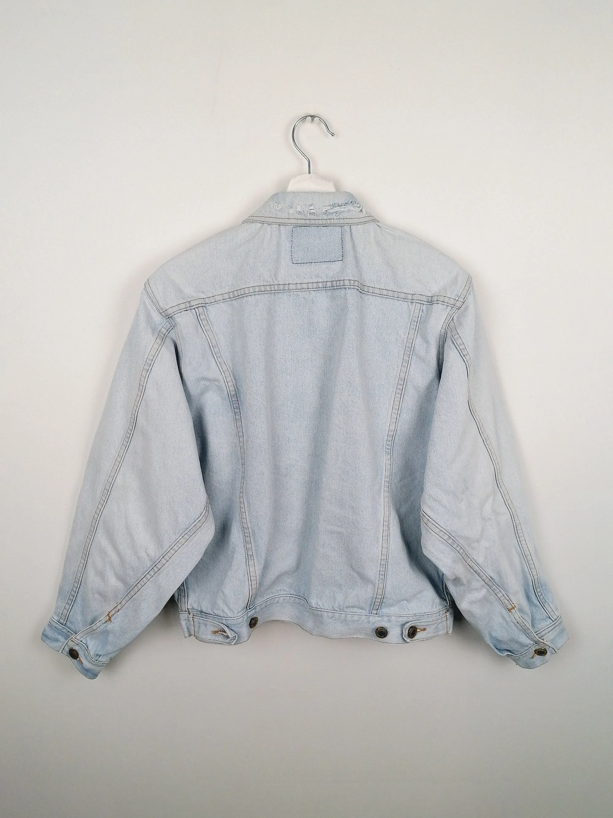 90's BIG STAR Faded Denim Oversized Jacket - size S-M