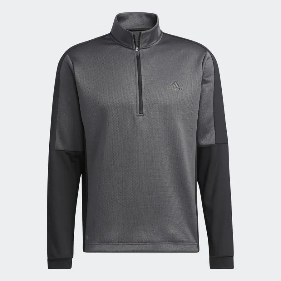 Adidas Colorblock Quarter-Zip Pullover Grey