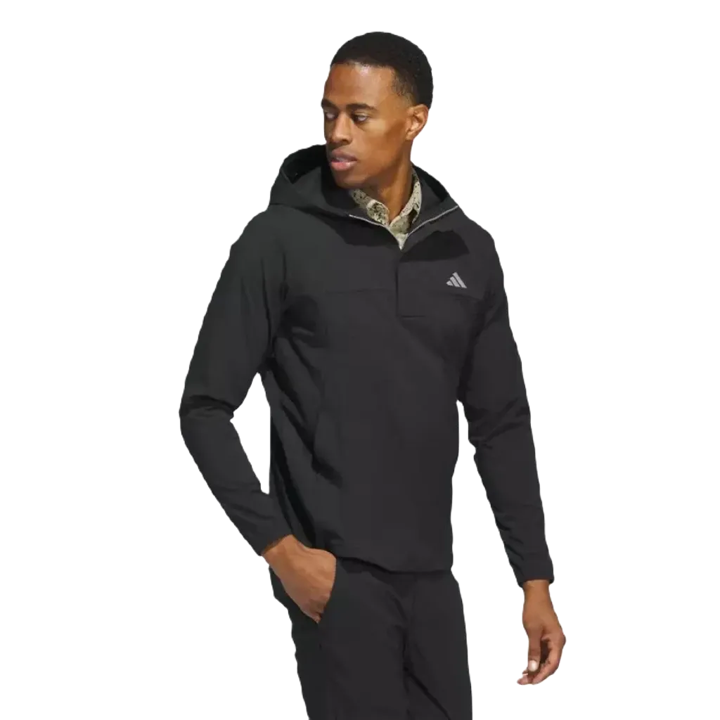 Adidas Ripstop 1/4 Zip Golf Hoodie - Black