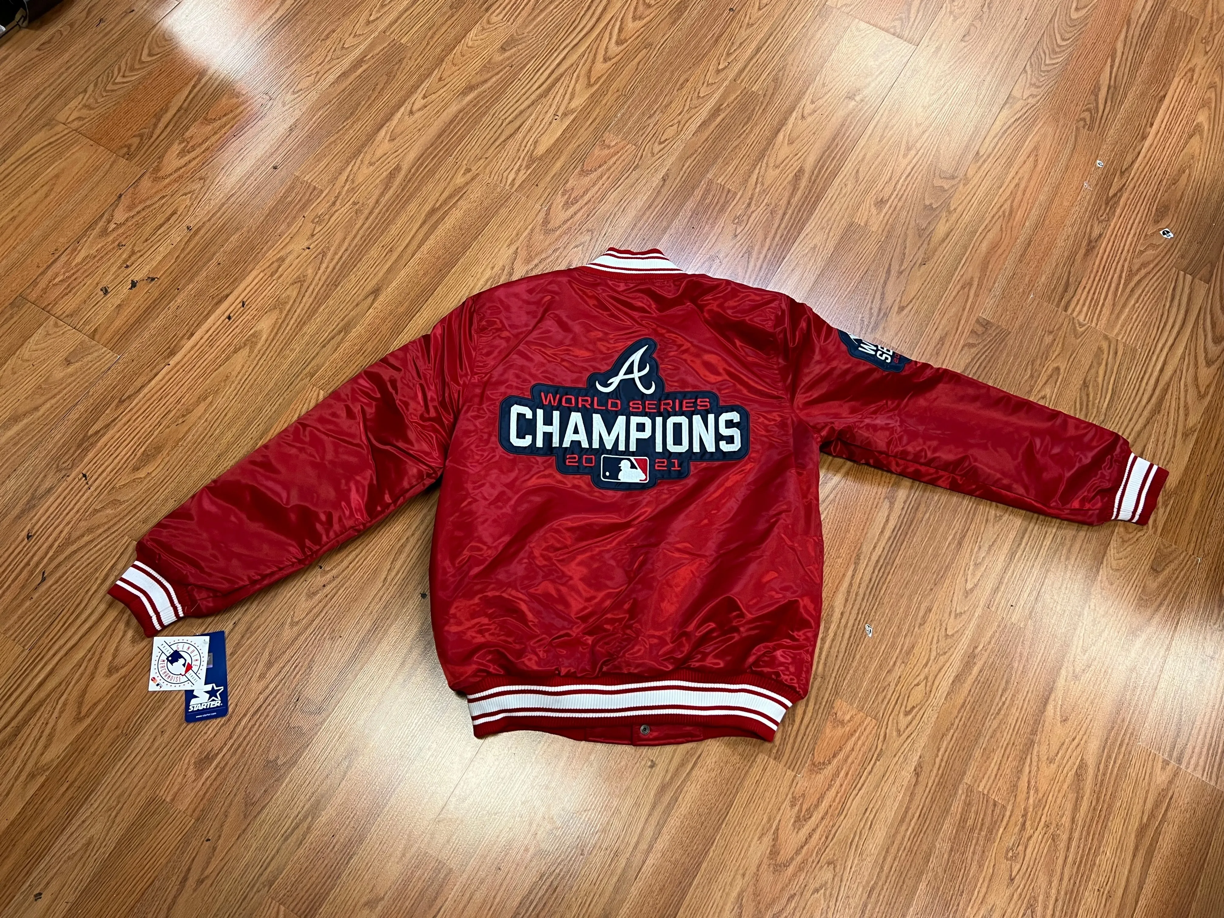 Atlanta Braves Championship Starter Jacket Red