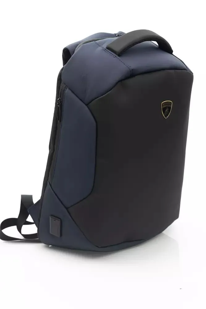 Automobili Lamborghini Nylon Zipper Closure Backpack 'Blue'