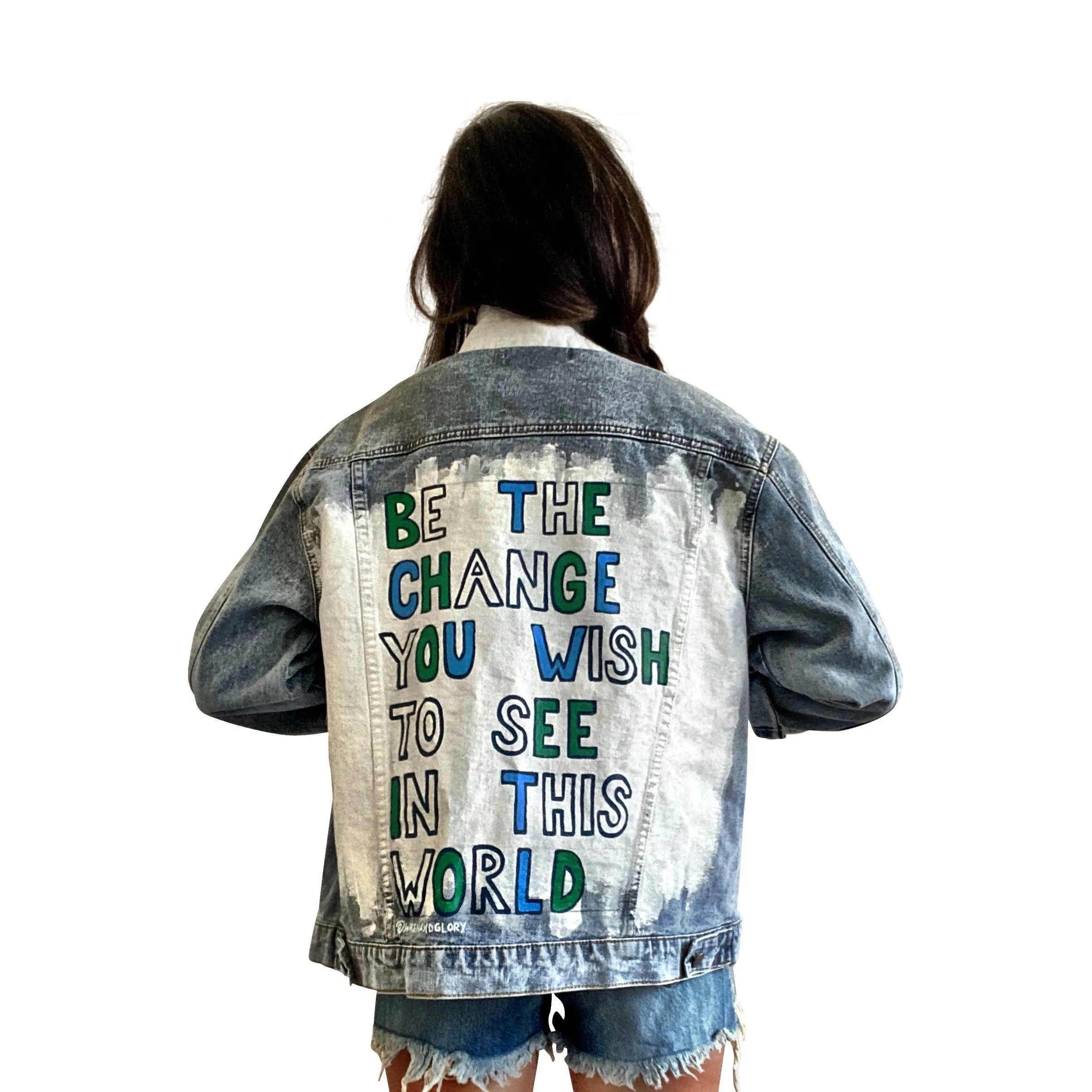 'BE THE CHANGE' DENIM JACKET