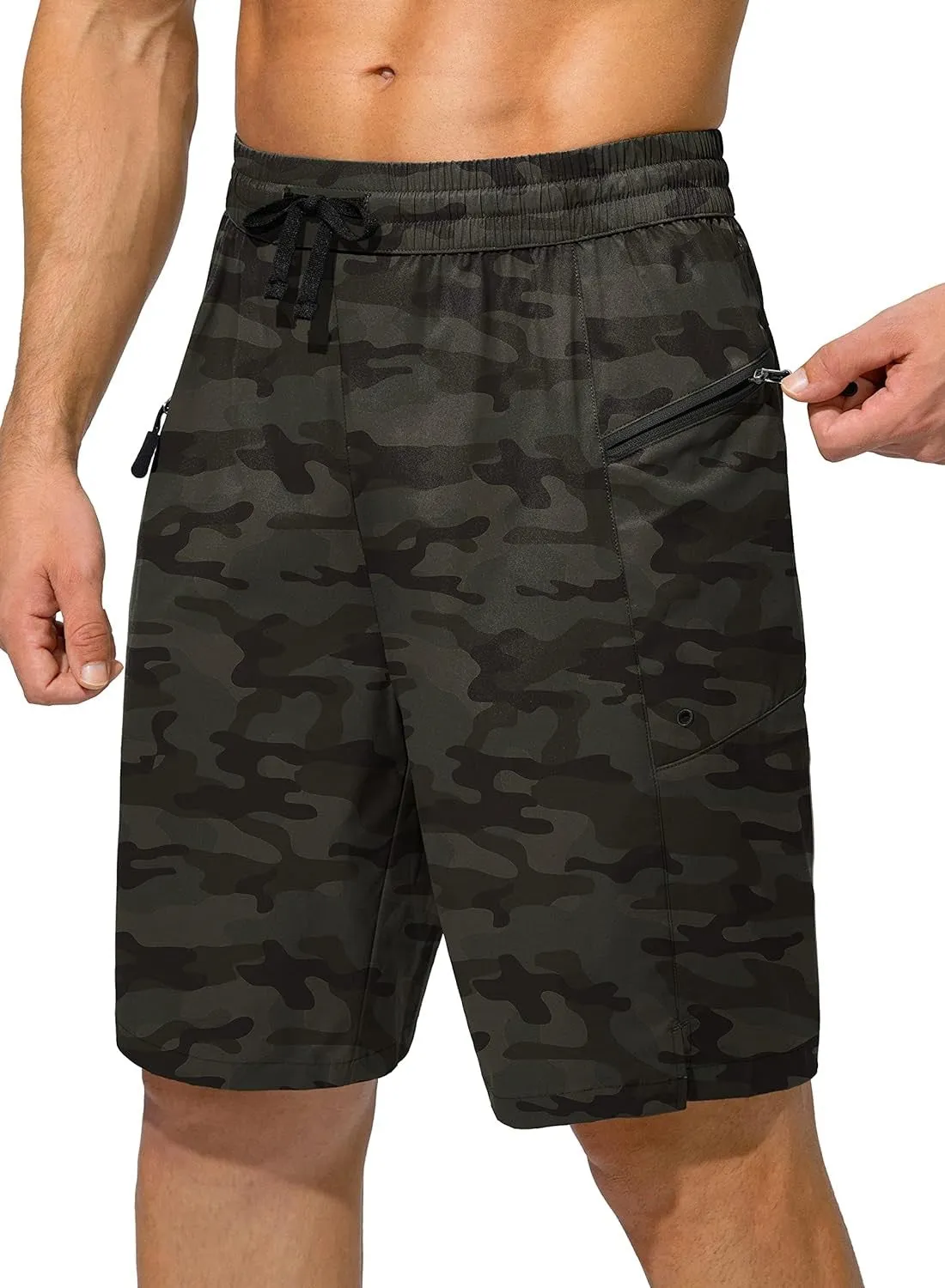 Beach Zipper Pockets Shorts