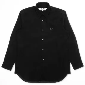 Black Emblem Button Down - Black