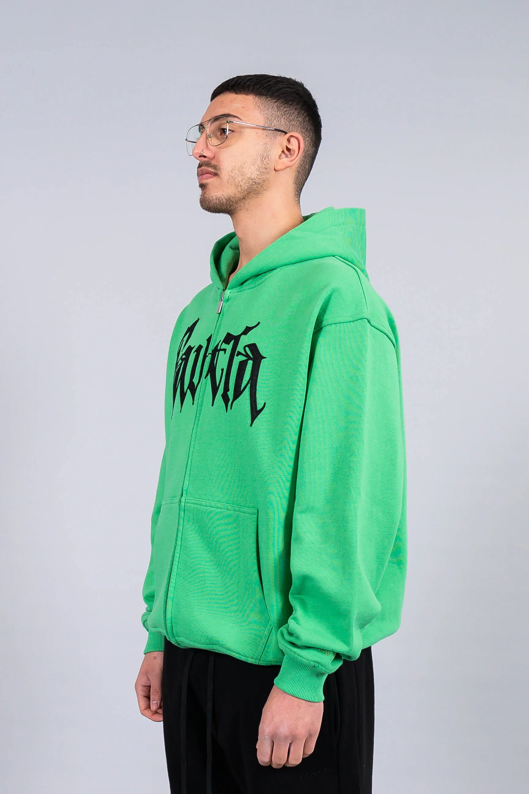 BOLT FLEECE APPLE GREEN FRONTZIP