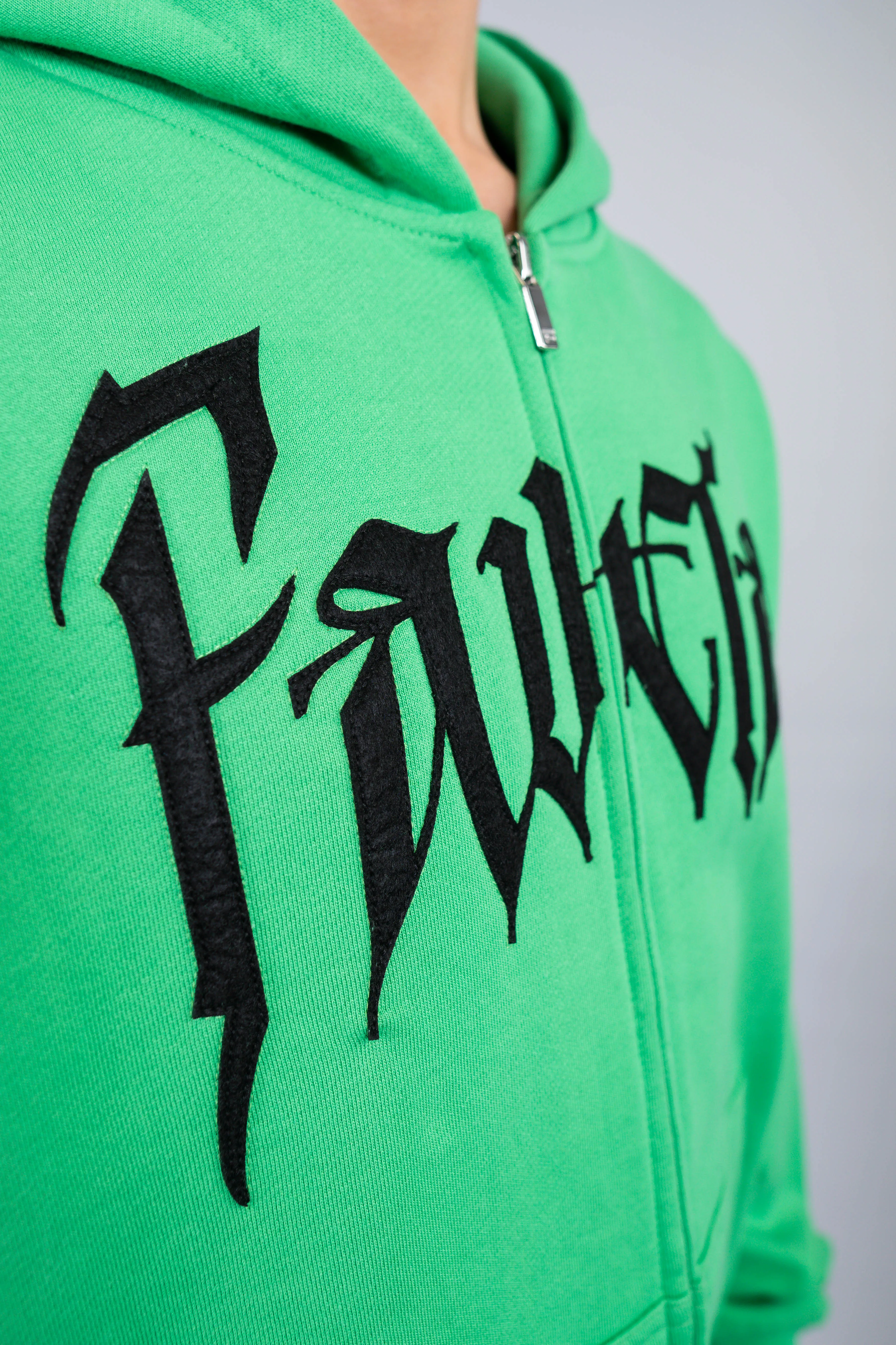 BOLT FLEECE APPLE GREEN FRONTZIP