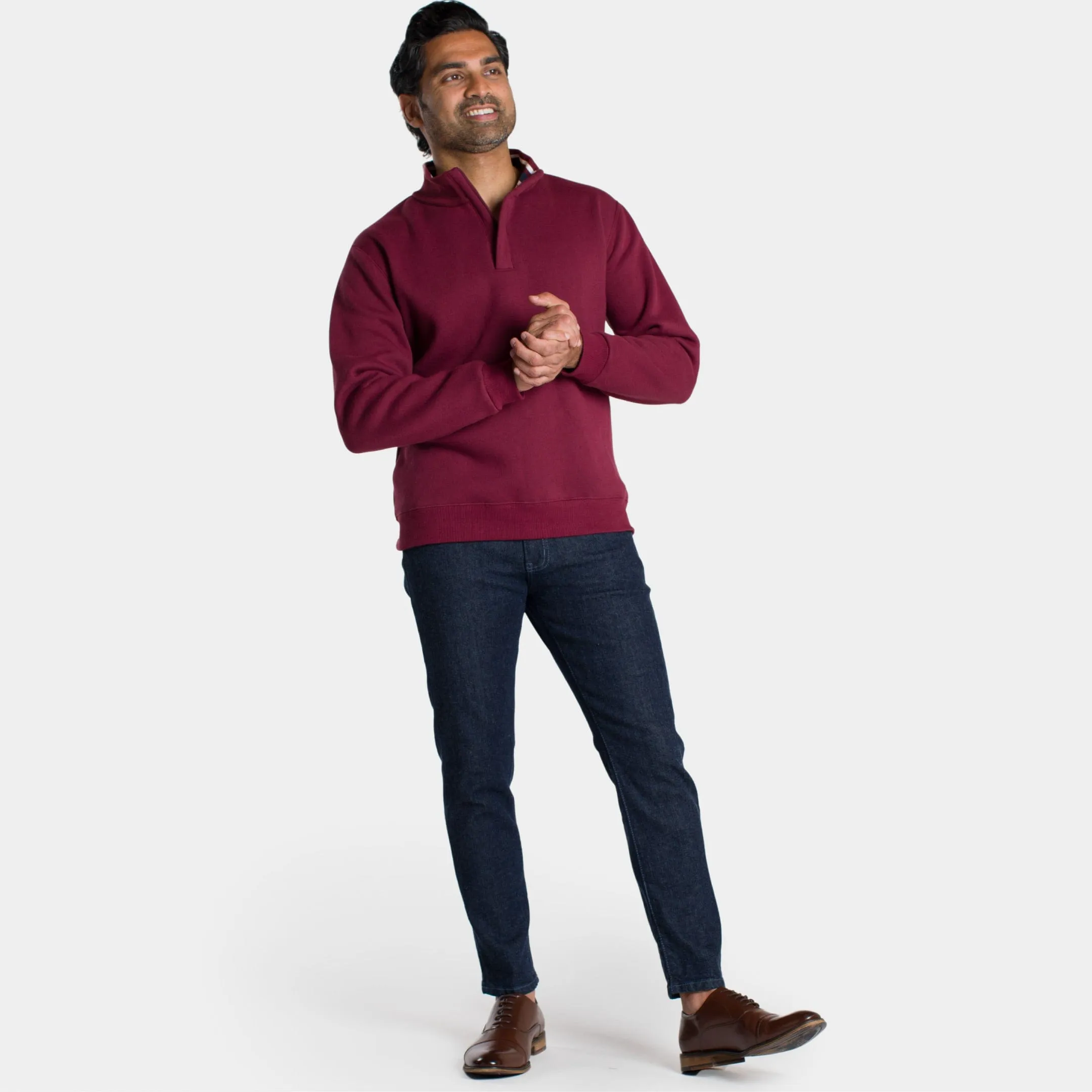 Burgundy Quarter-Zip Sweatshirt