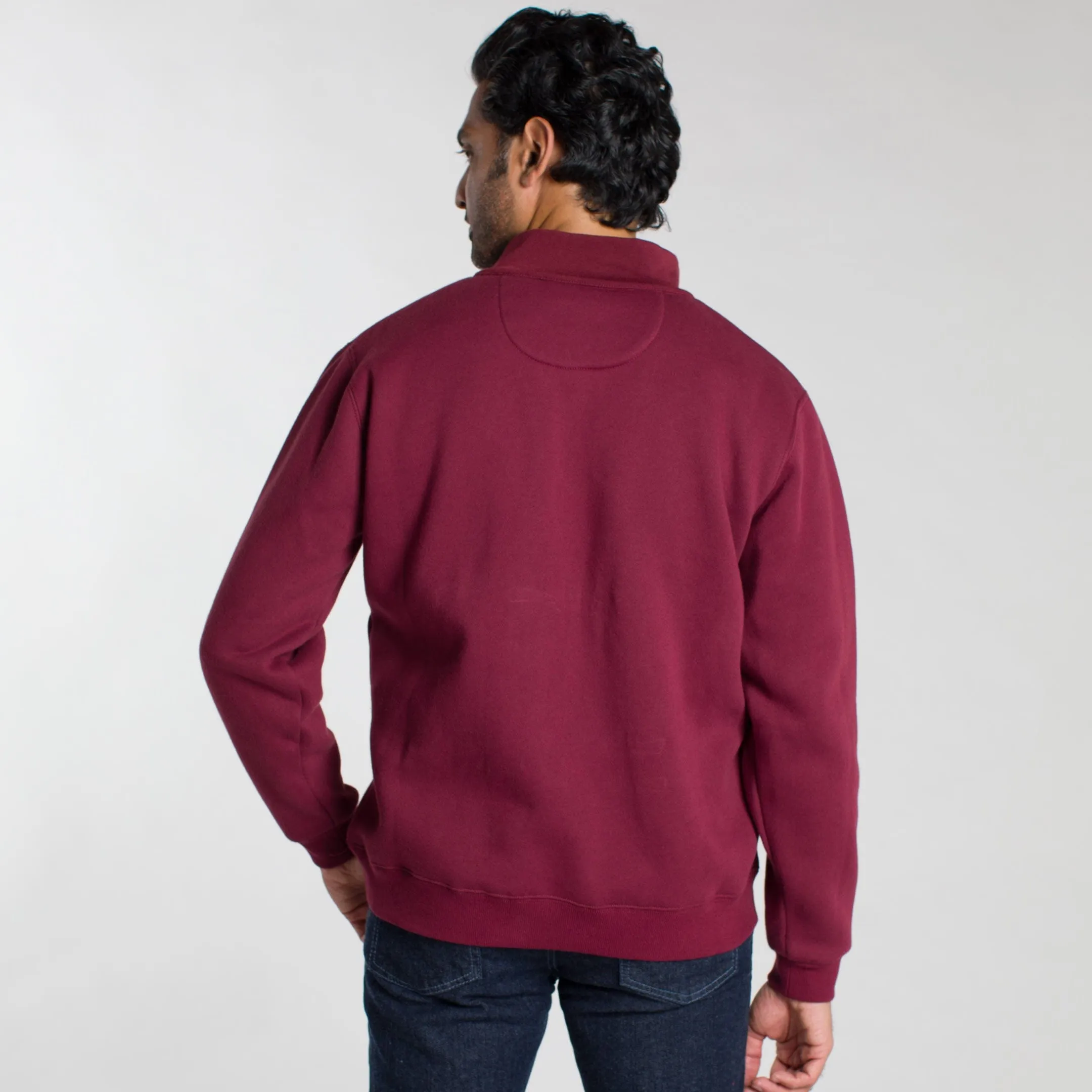 Burgundy Quarter-Zip Sweatshirt