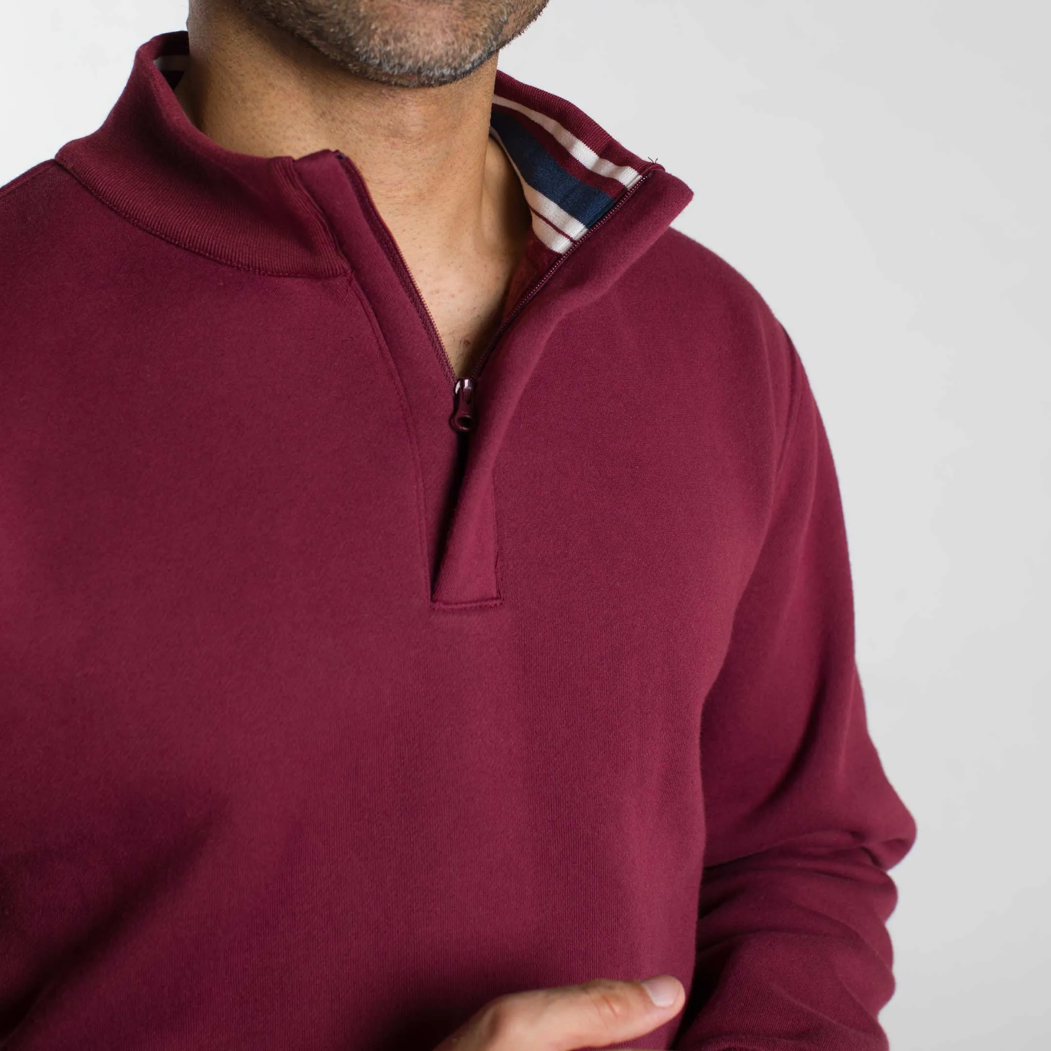 Burgundy Quarter-Zip Sweatshirt