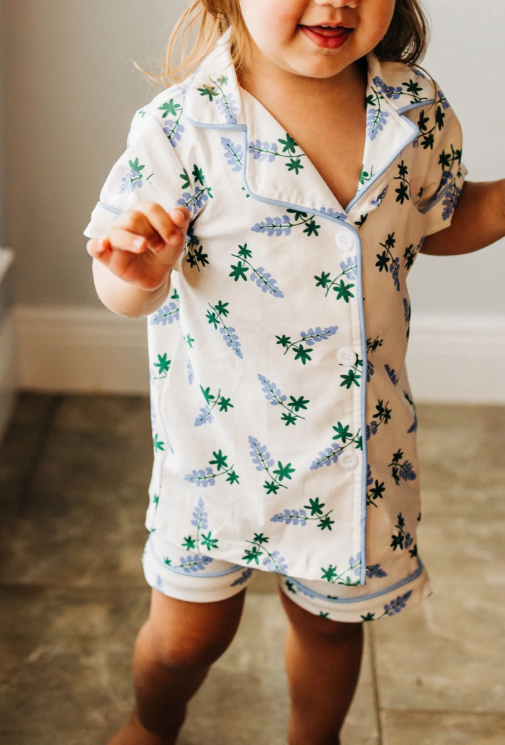 Button Down Pajamas - Bluebonnets