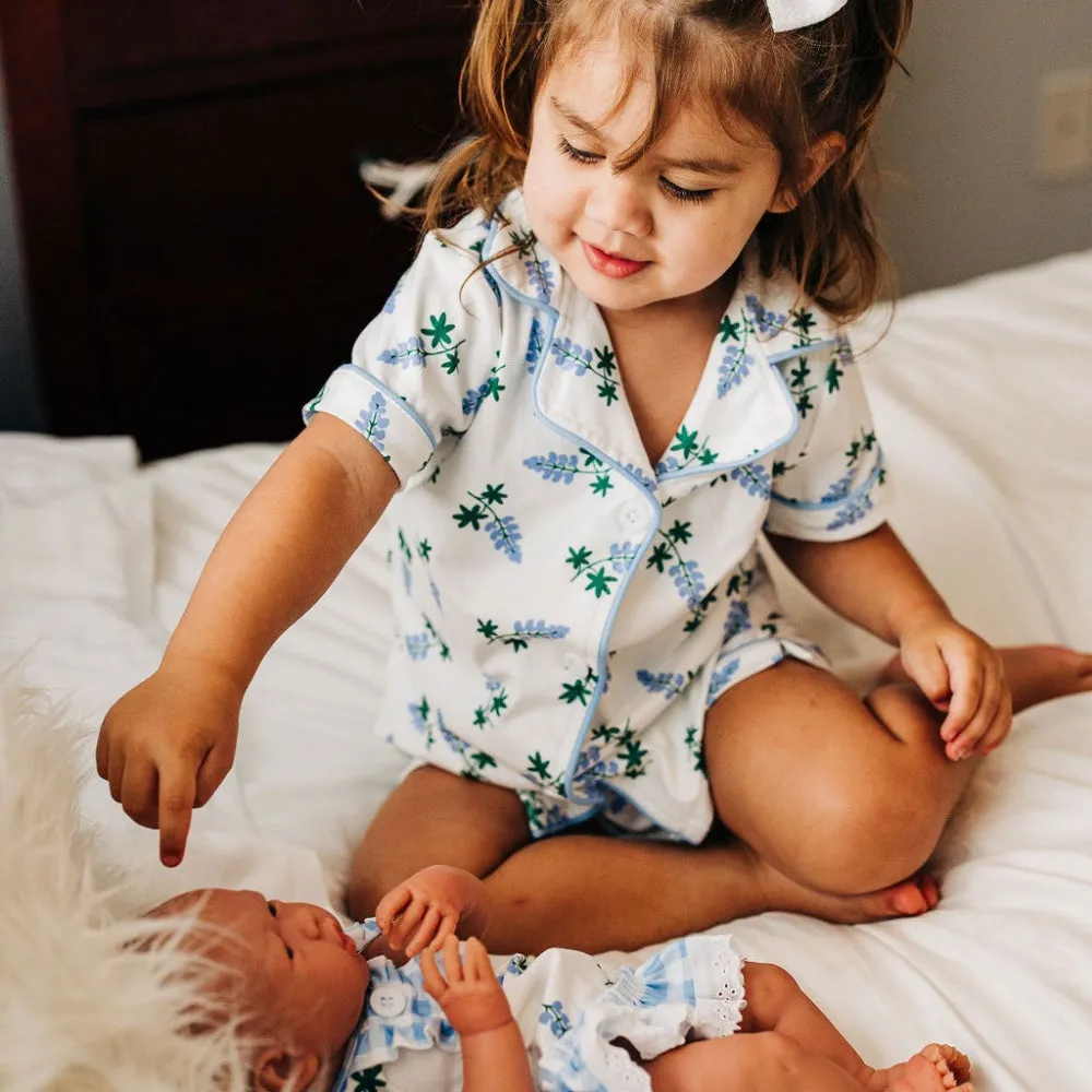 Button Down Pajamas - Bluebonnets