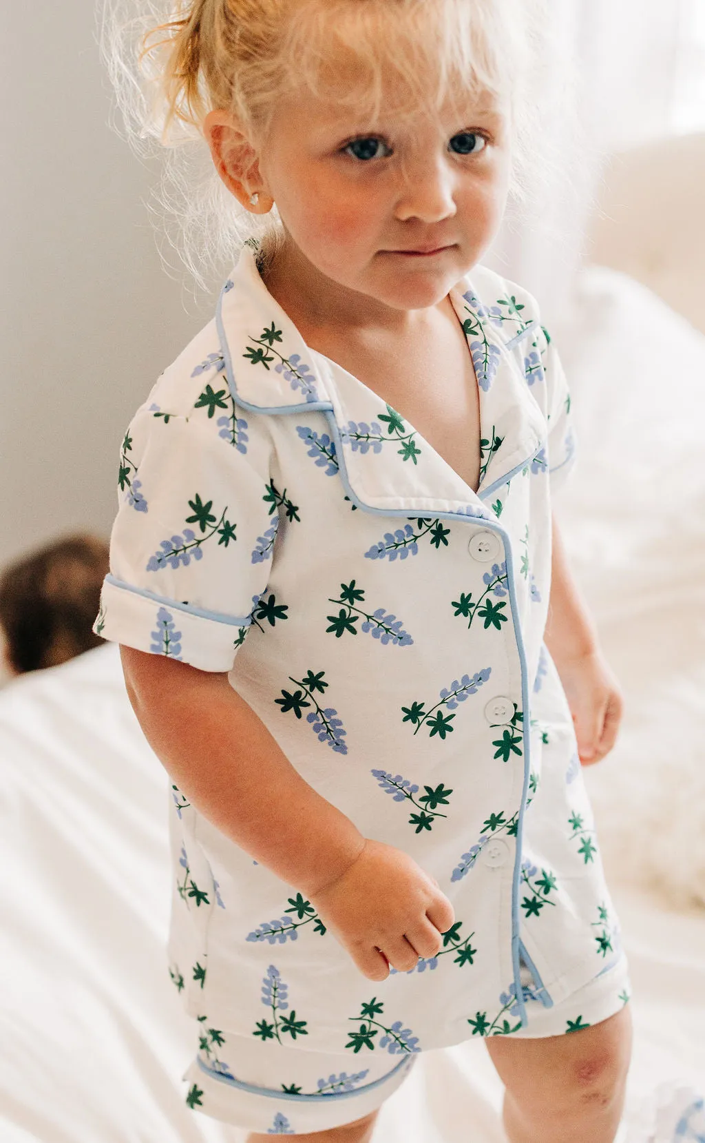 Button Down Pajamas - Bluebonnets