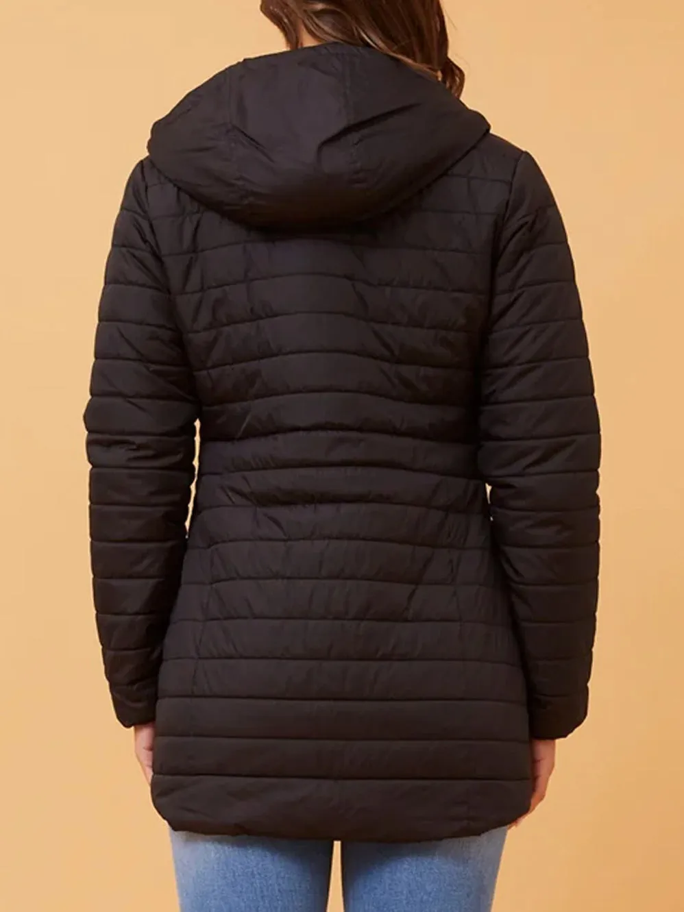 CAROLINE K MORGAN HOODED PUFFER JACKET