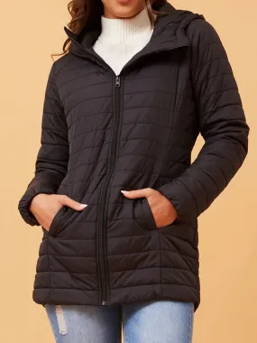 CAROLINE K MORGAN HOODED PUFFER JACKET