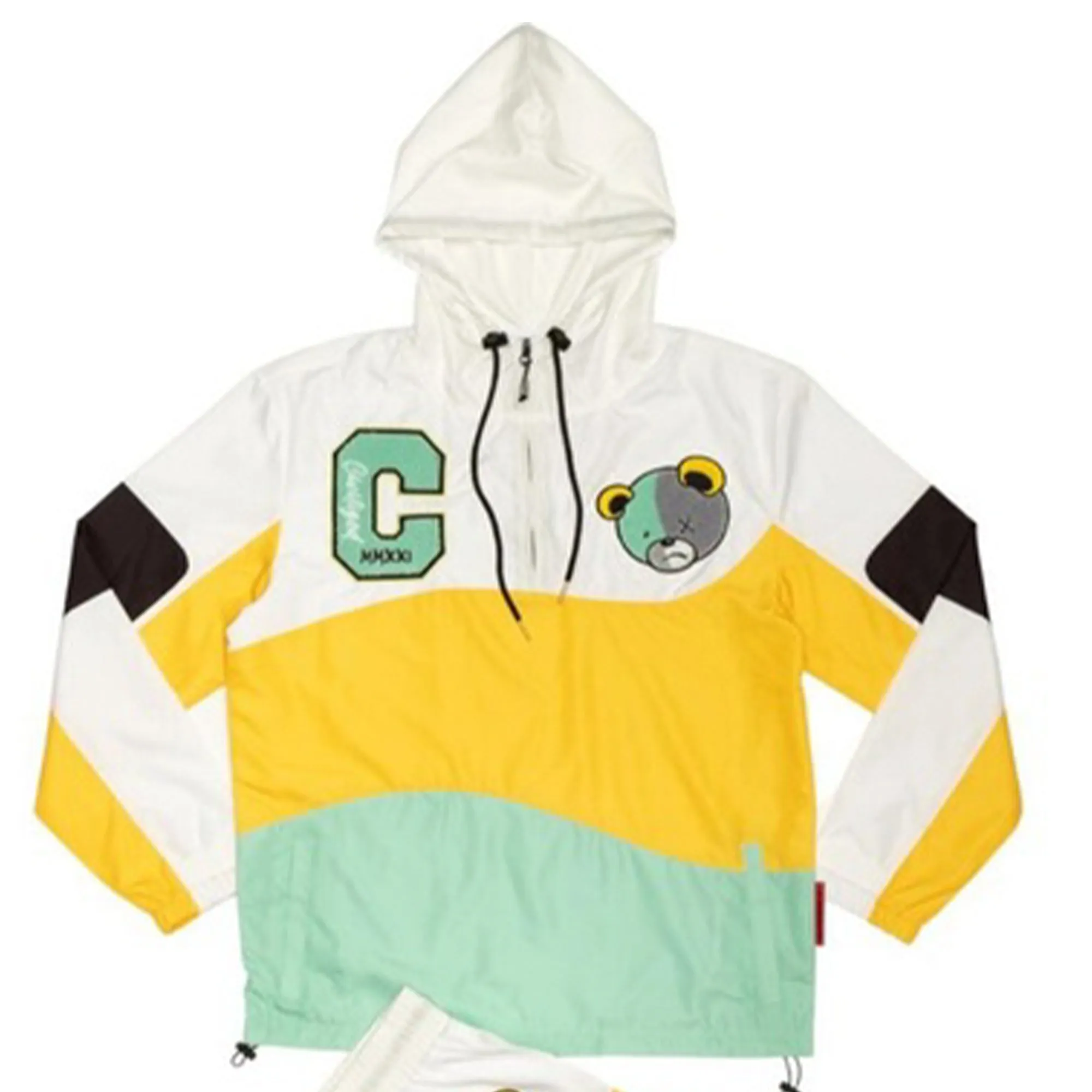 Civilized Men Bear Nylon Windbreaker (White)