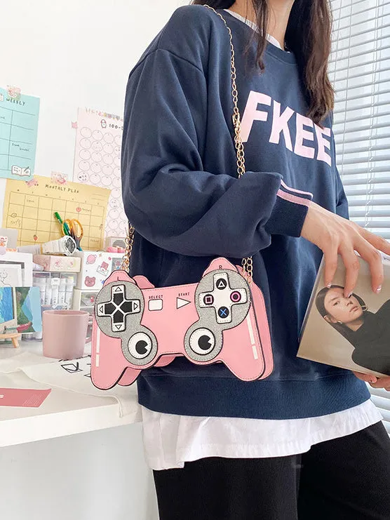 Creative Zipper Gamepad Chain Shoulder Bag