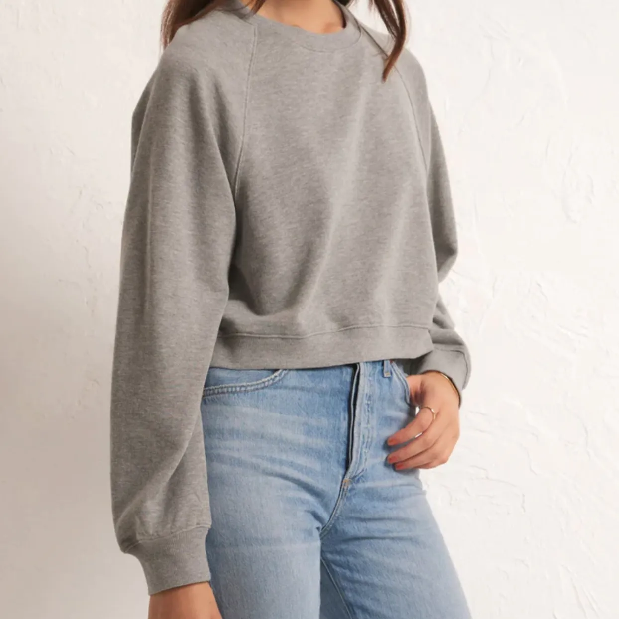 Crop Out Sweatshirt (Heather Grey)