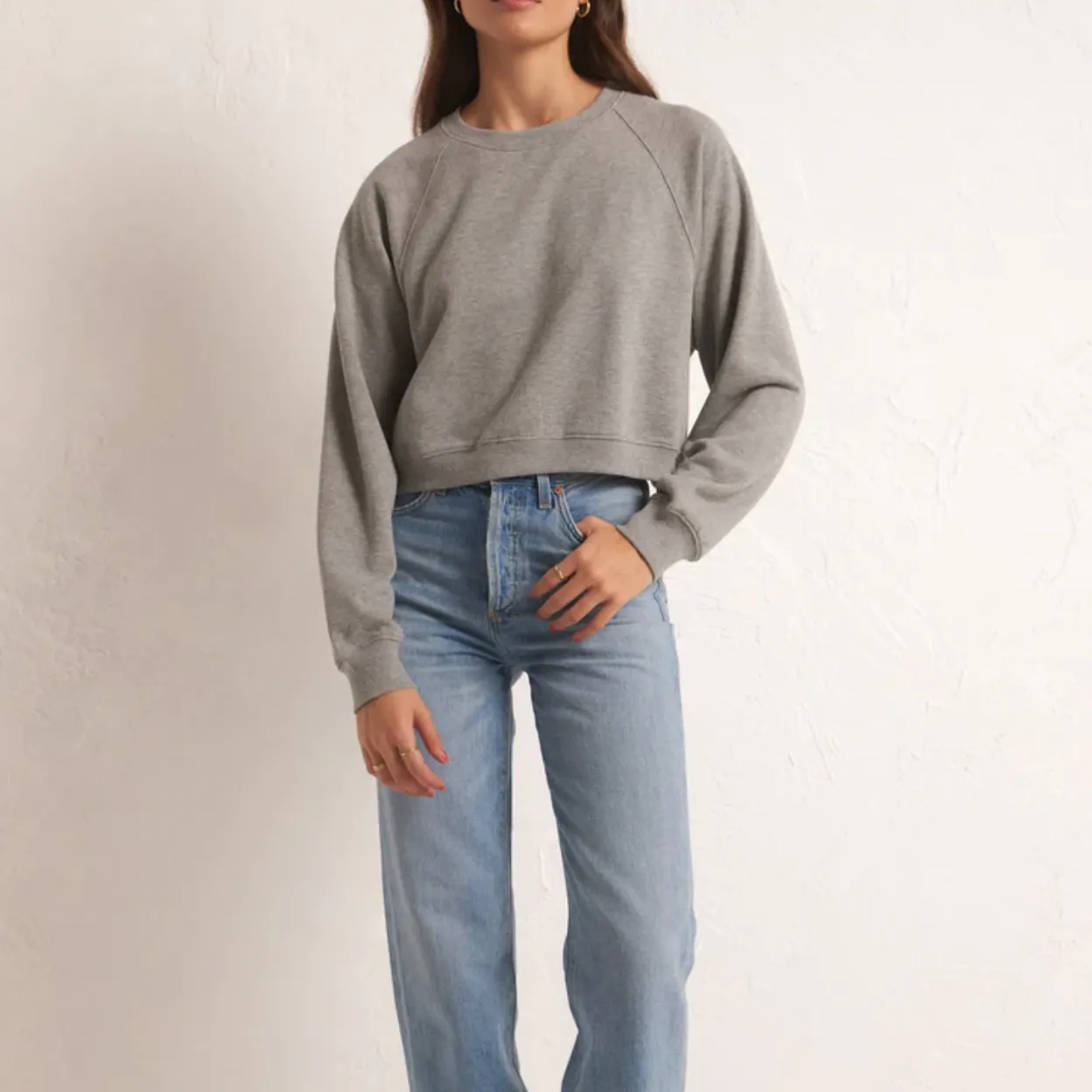 Crop Out Sweatshirt (Heather Grey)