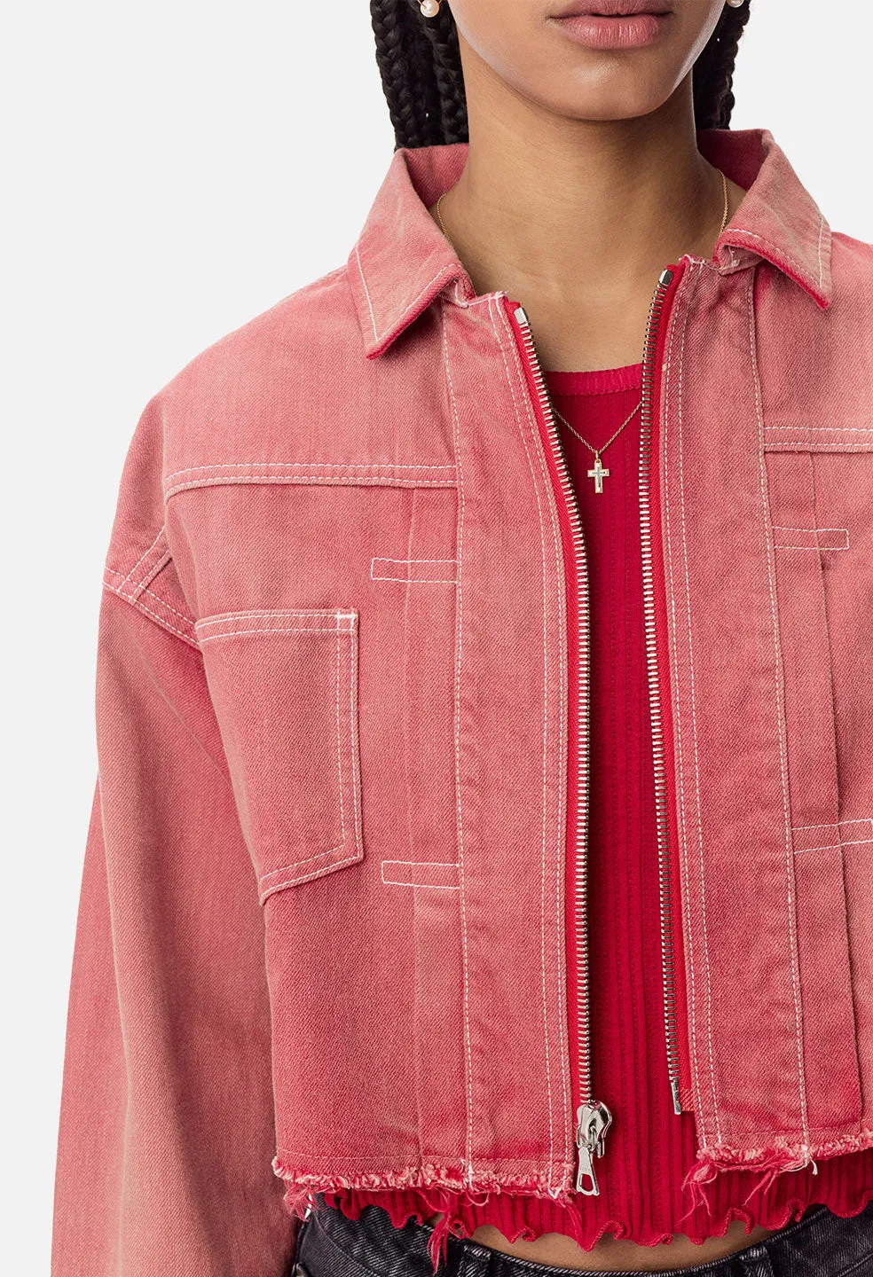 Culver Denim Jacket / Brick Red