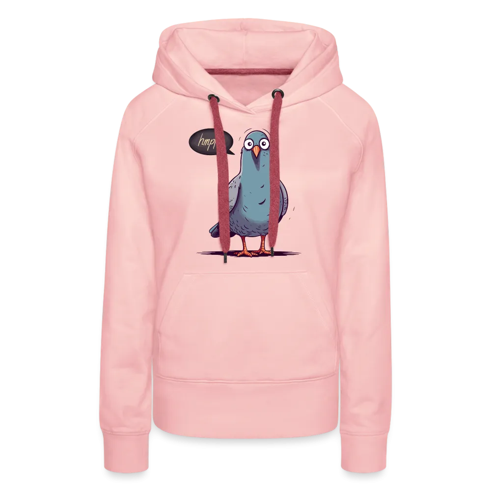 Damen Hoodie mit Vogelmotiv "Hmpf-Taube"