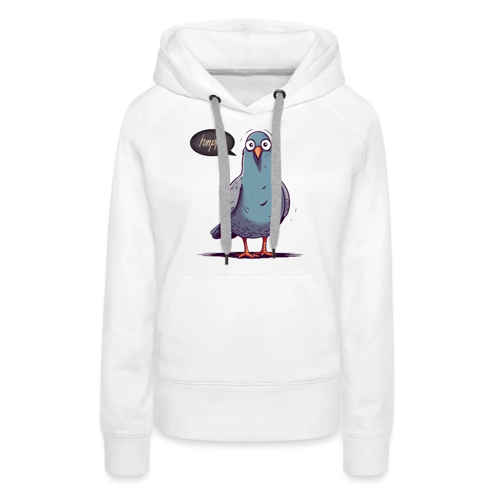 Damen Hoodie mit Vogelmotiv "Hmpf-Taube"