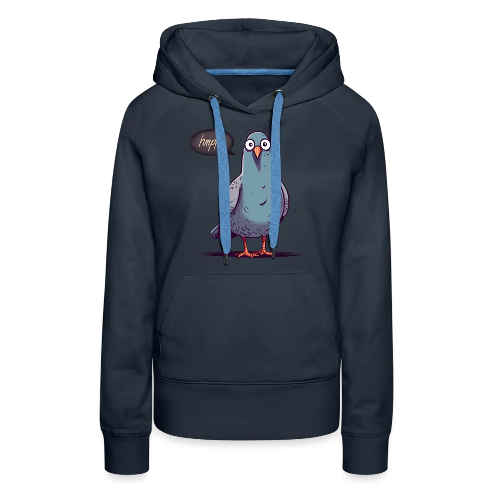 Damen Hoodie mit Vogelmotiv "Hmpf-Taube"