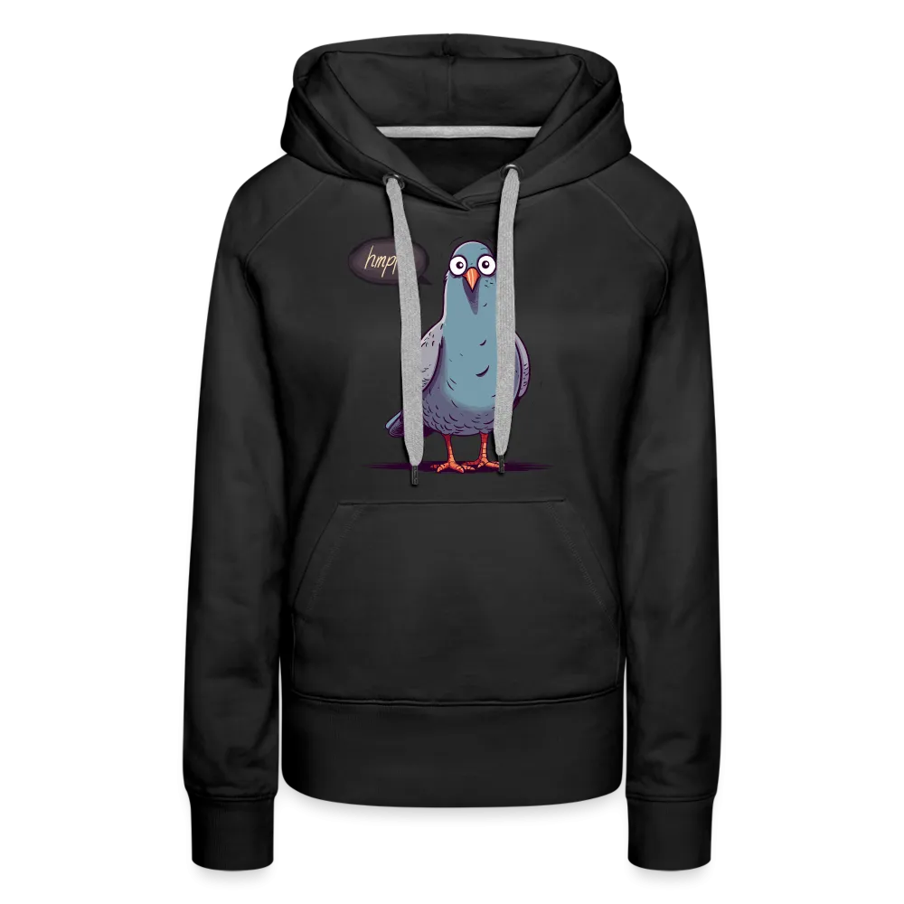 Damen Hoodie mit Vogelmotiv "Hmpf-Taube"