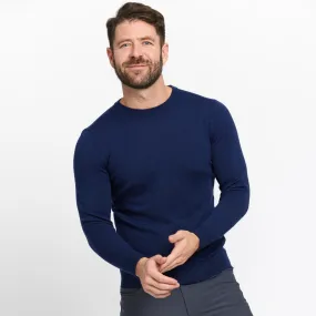 Dark Blue Merino Crew Neck Sweater