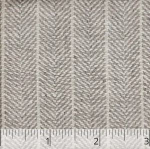 Dark Natural & Cream Herringbone Linen Ticking - $16.00 yd.