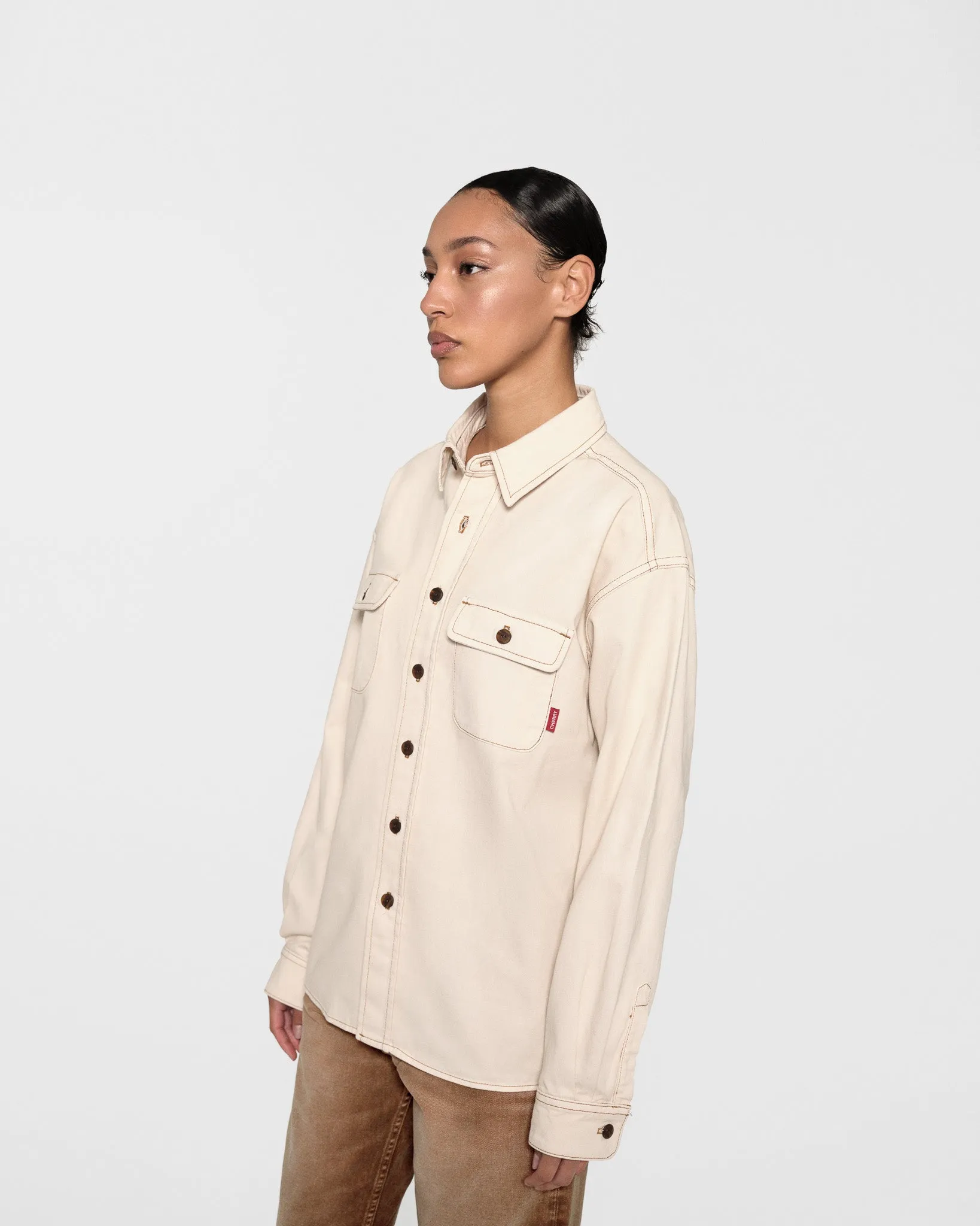 Denim Overshirt (Vintage White)