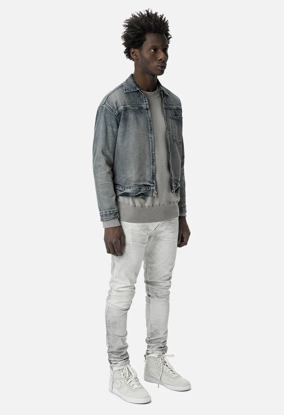 Denim Zip Blouson / Gobi