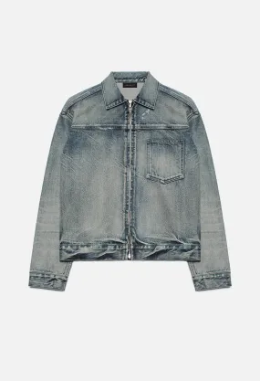 Denim Zip Blouson / Gobi