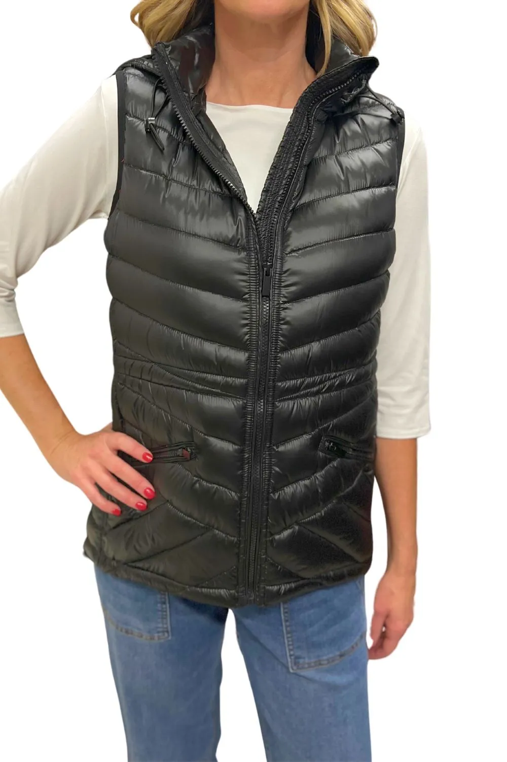 Down Filled Puffer Vest | Black