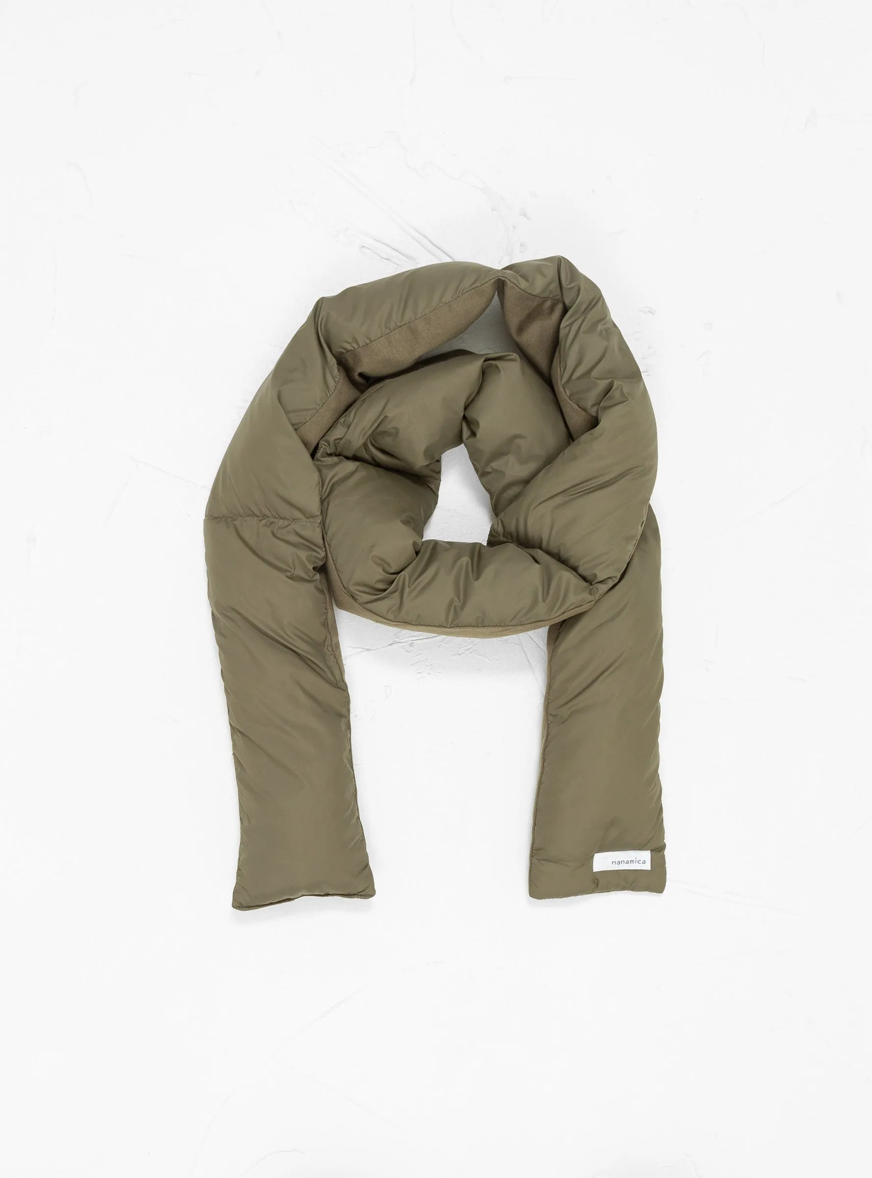 Down Muffler Scarf Khaki