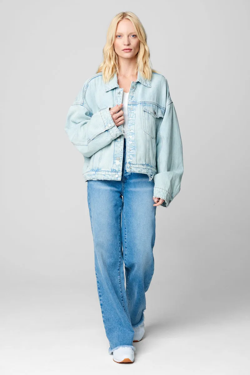 Early Morning Denim Dad Trucker Oversized Jacket