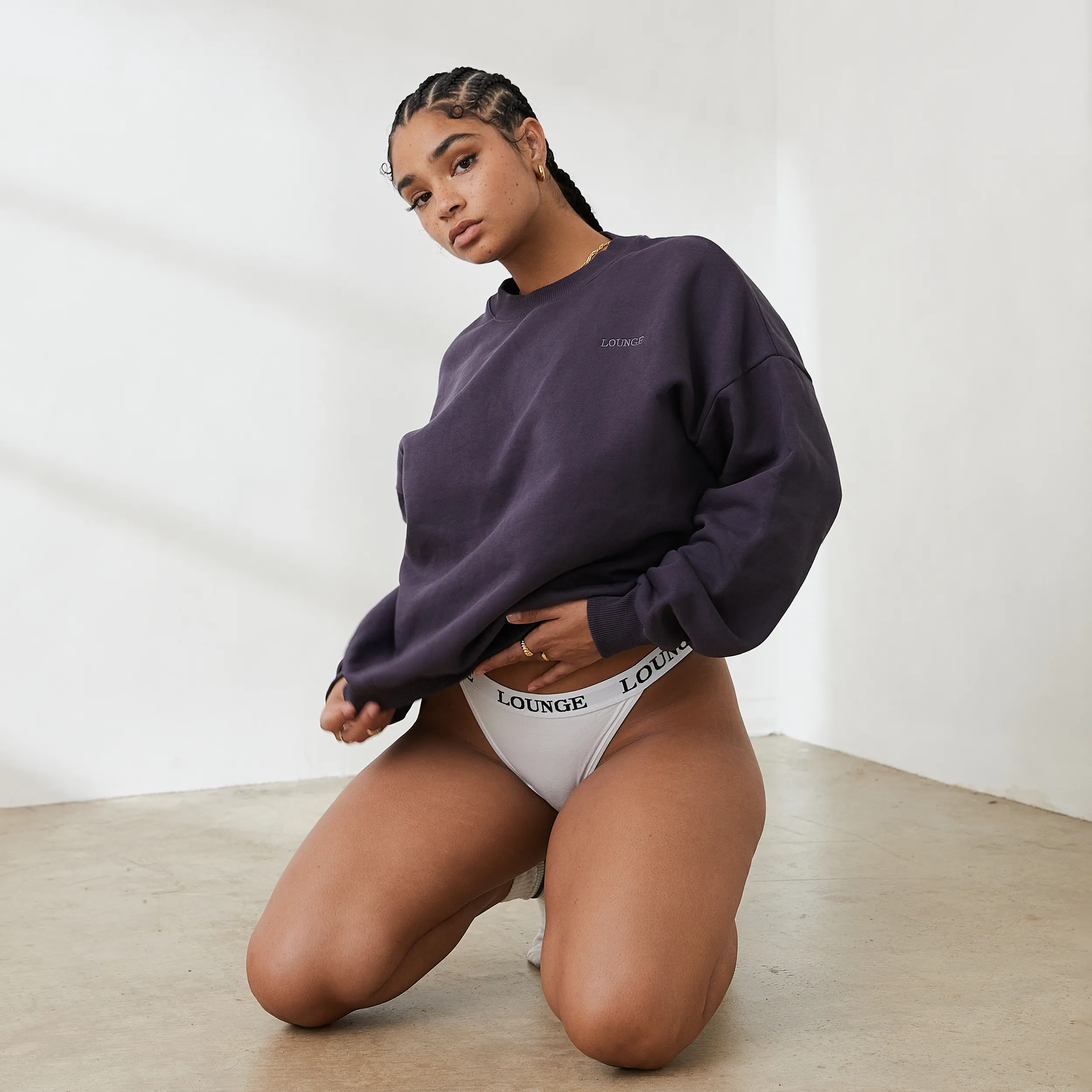 Essential Crew Neck Sweater - Smoked Blue