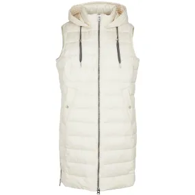 Frandsen Padded Longline Gilet in Cream