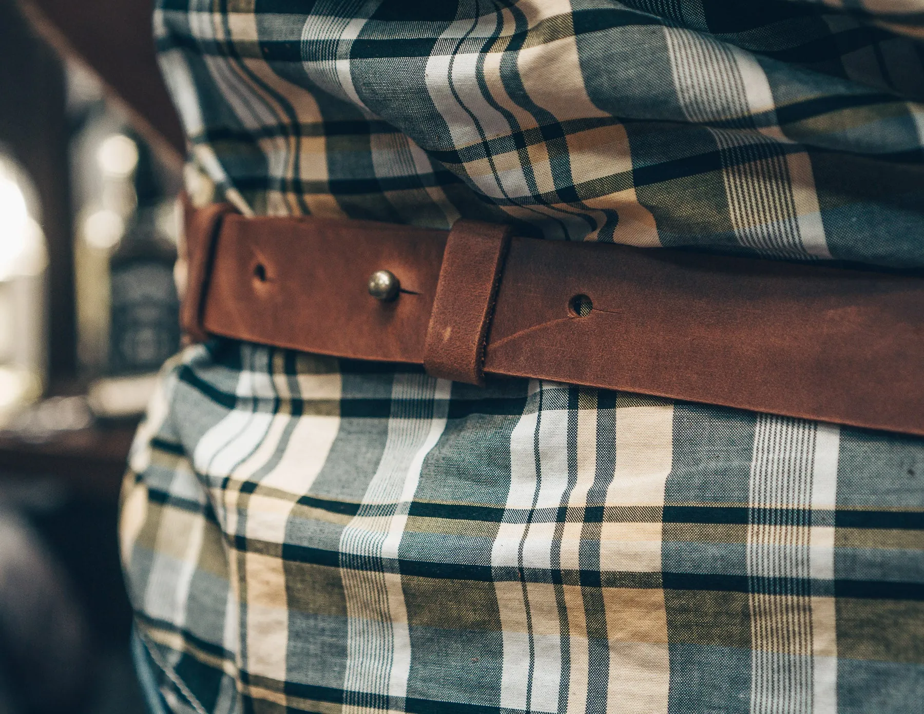 Half Waist Apron | Leather and Waxed Canvas | Handmade