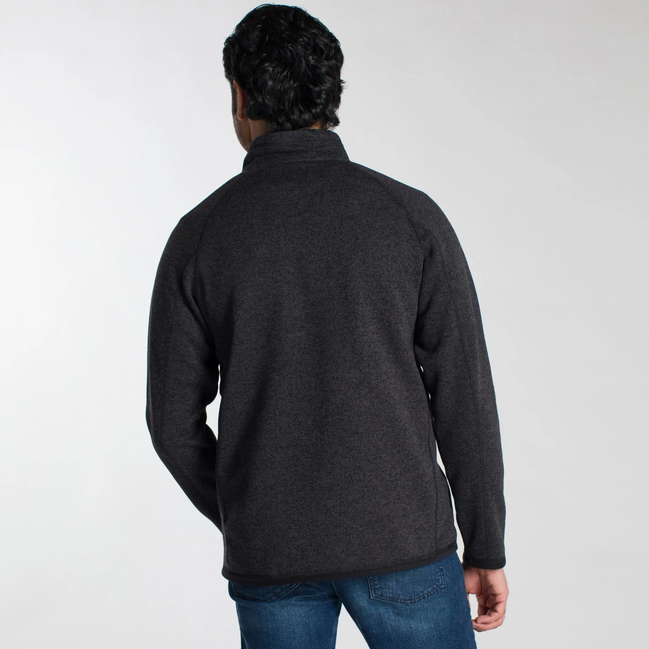 Heather Black Quarter-Zip Fleece