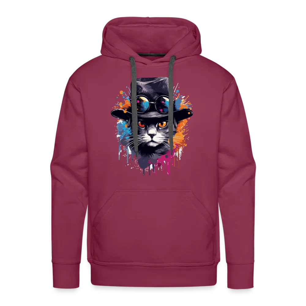 Herren Hoodie mit Katzenmotiv "Splash Cat"