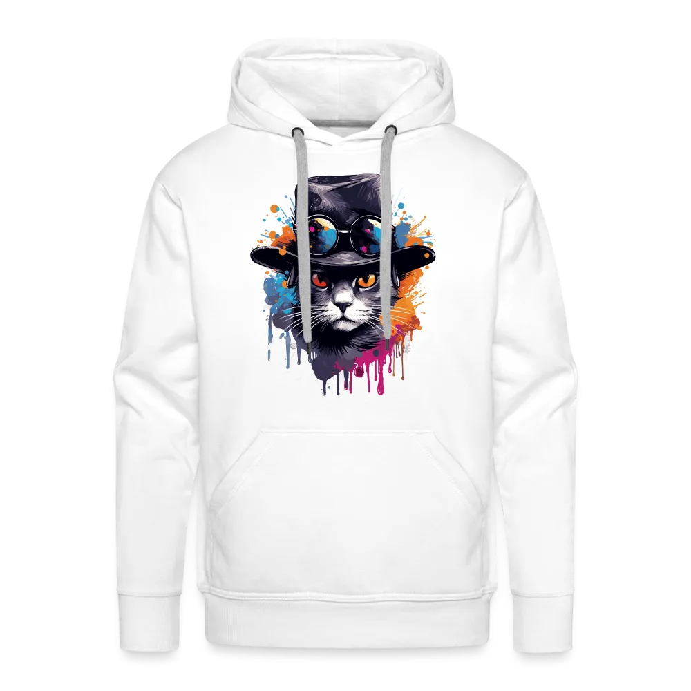 Herren Hoodie mit Katzenmotiv "Splash Cat"