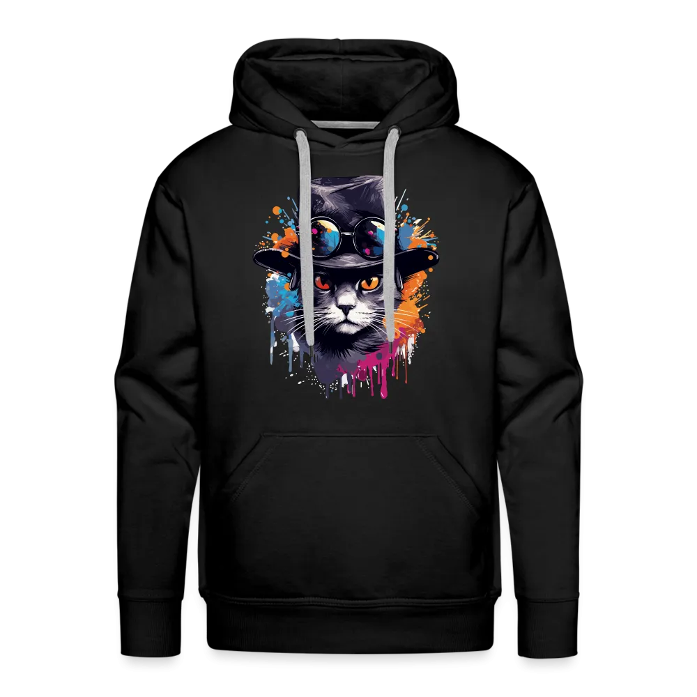 Herren Hoodie mit Katzenmotiv "Splash Cat"