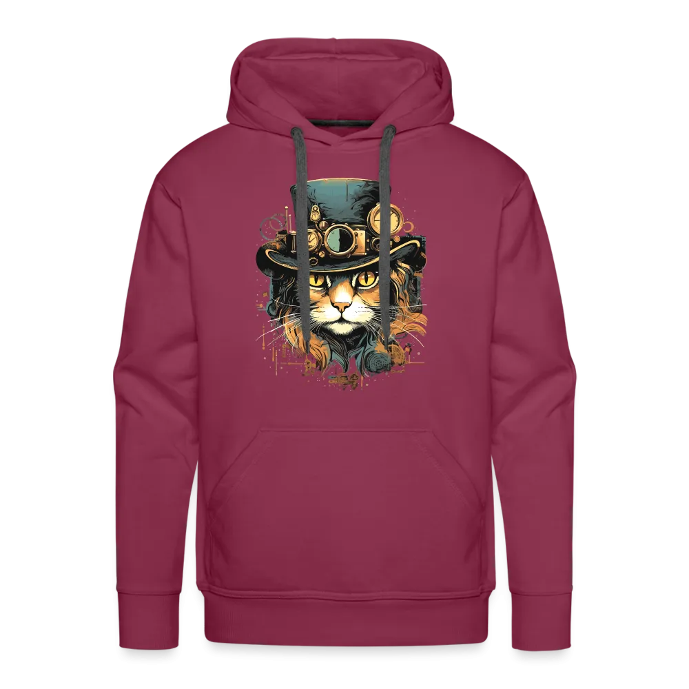 Mens Steampunk Cat Graphic Hoodie