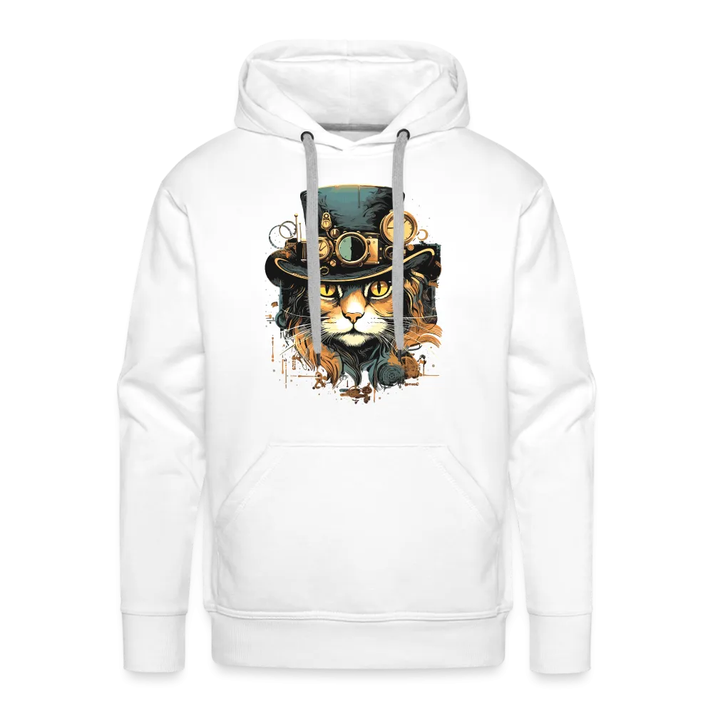 Mens Steampunk Cat Graphic Hoodie