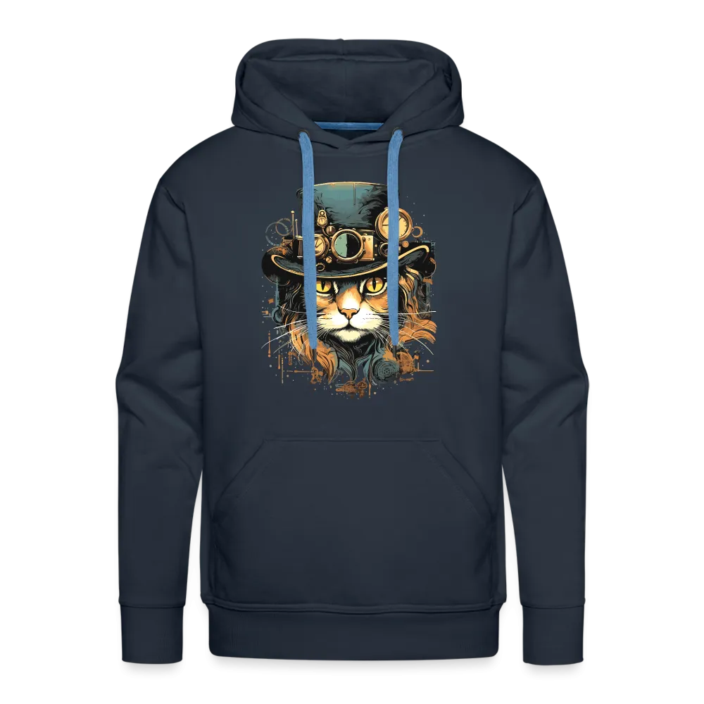 Mens Steampunk Cat Graphic Hoodie