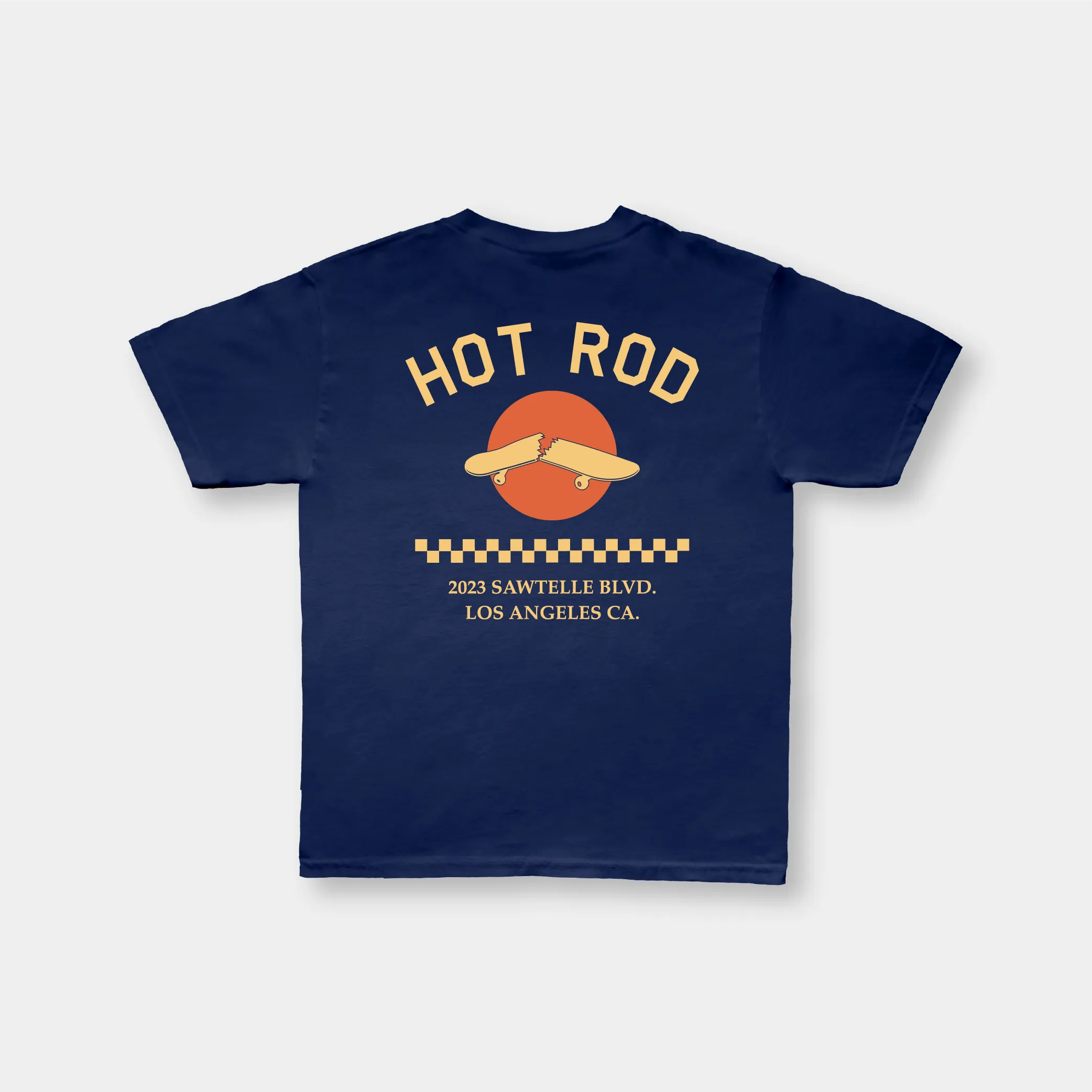 HOT ROD SHOP TEE BROKEN SKATEBOARD (NAVY)