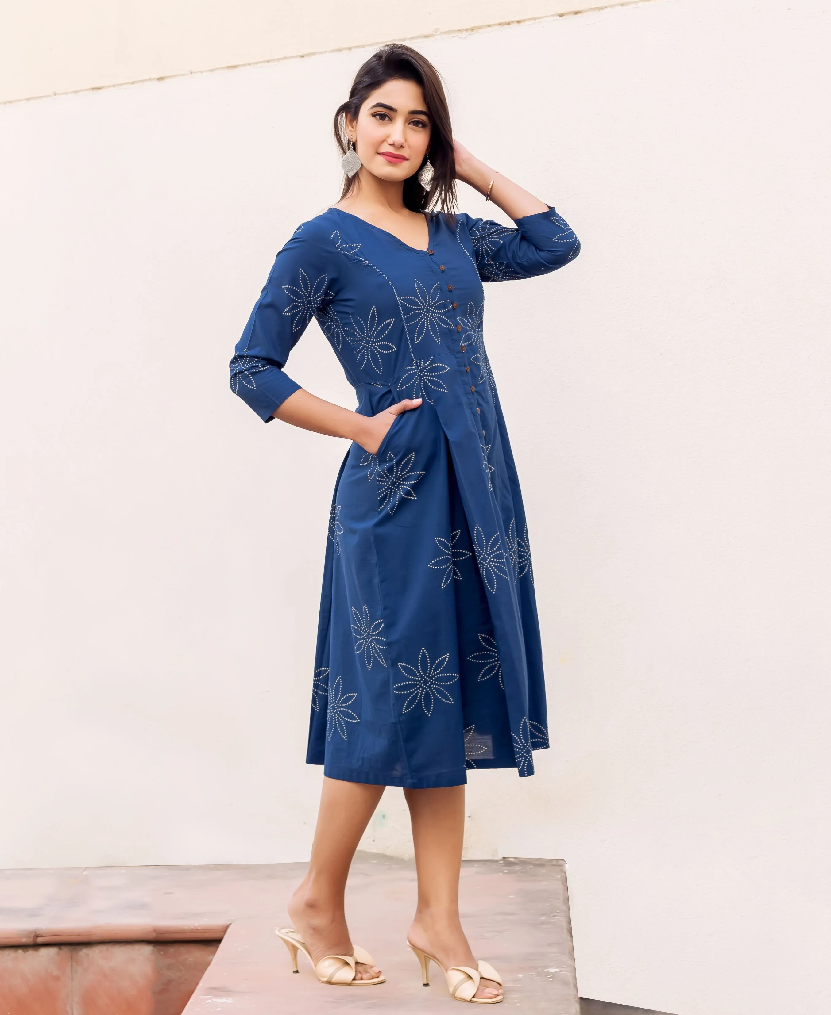 Indigo Button Down Dress