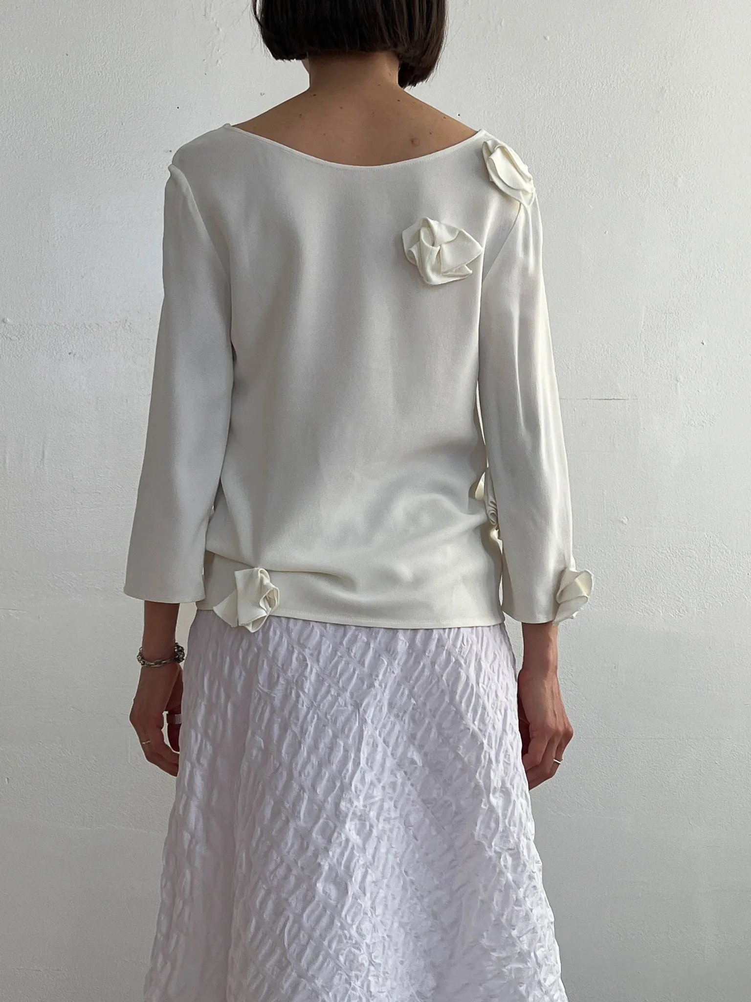 Jil Sander Rosette Bloom Blouse (S)